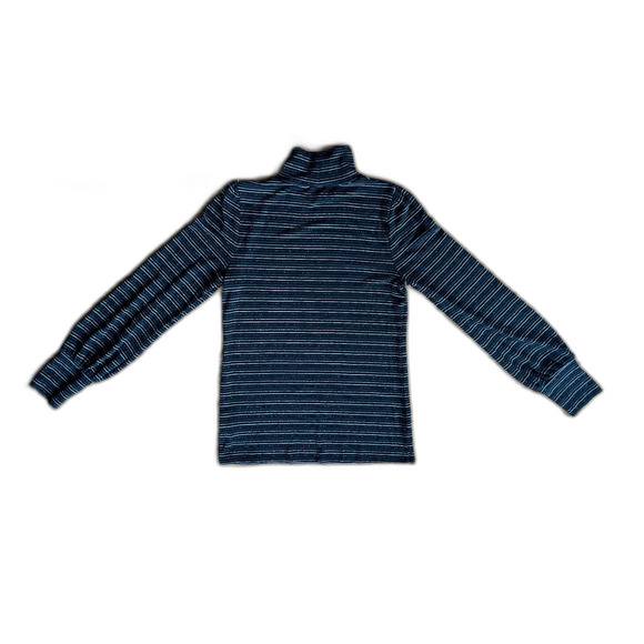 J. Crew Black Metallic Stripe Pullover Turtleneck Sweater Top Women's Size Small - Picture 3 of 10